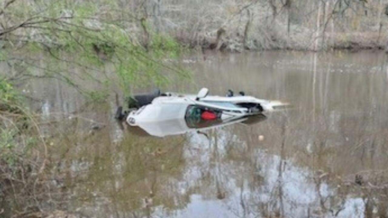 Car goes into Brier Creek at Ellison Bridge boat ramp