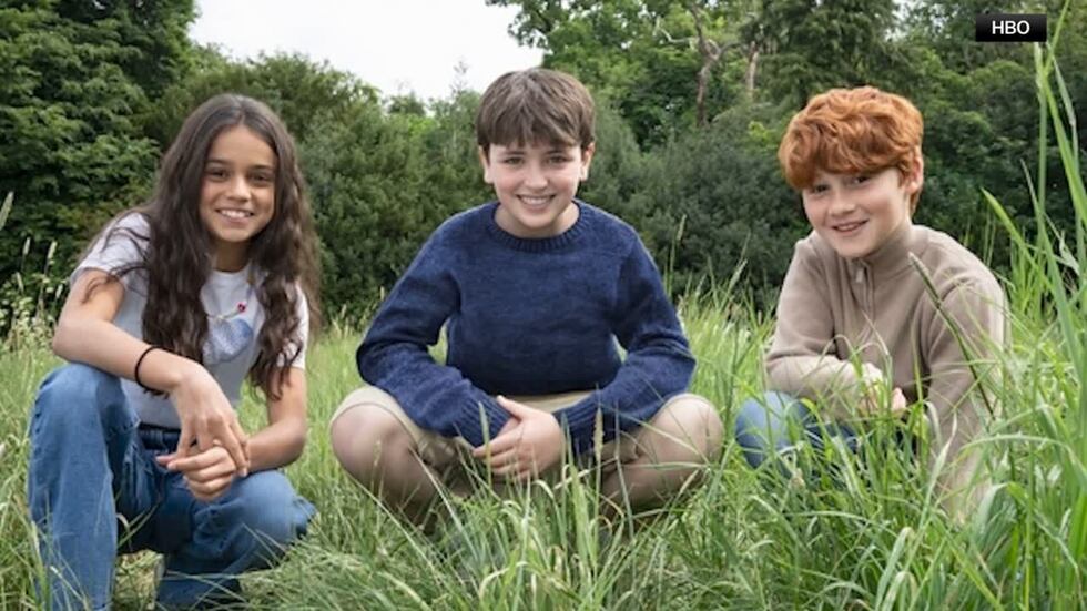 Dominic McLaughlin (center) will play the lead as Harry Potter, Arabella Stanton (left) will...