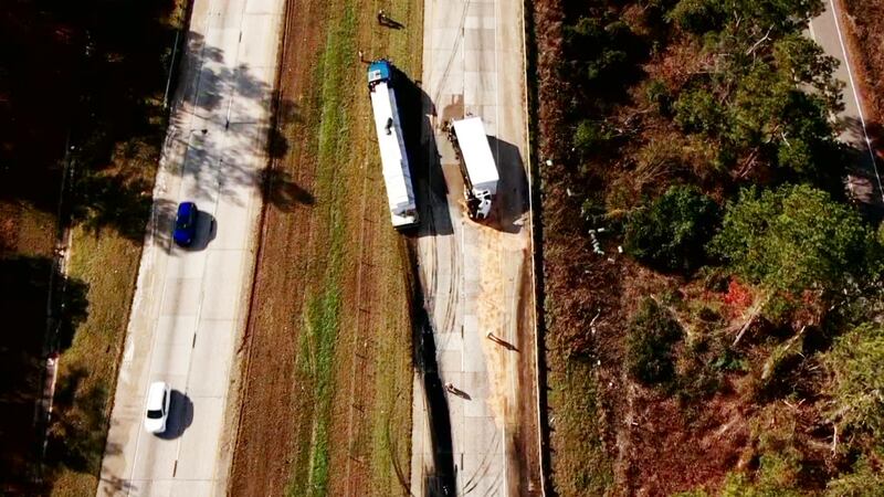 A multi-truck accident shut down several miles of westbound Interstate 20 in Aiken County on...