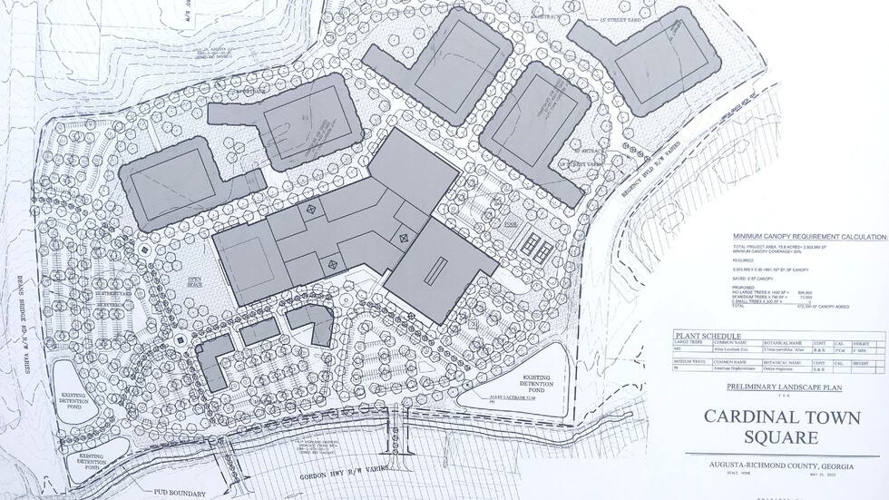 Site plans for "Cardinal Town Square" at the site of the old Regency Mall.