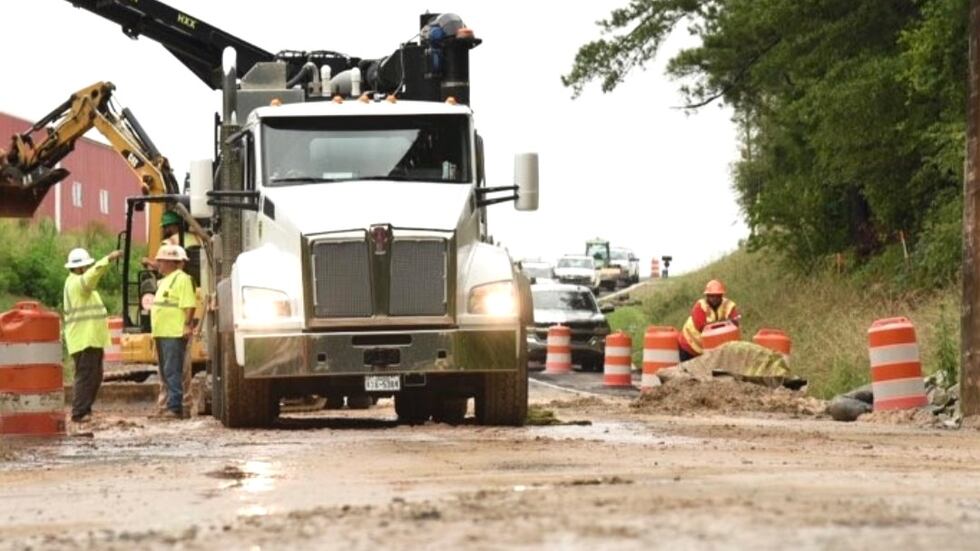 U.S. 1 had to be closed on Jun 23, 2023, in Leesville after overnight flooding left a mess.