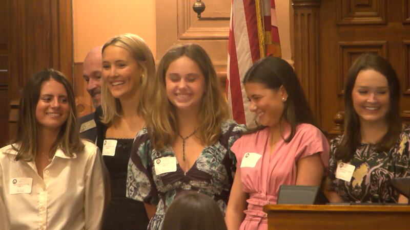 Five University of Georgia students were honored in the Georgia House on Tuesday after being...