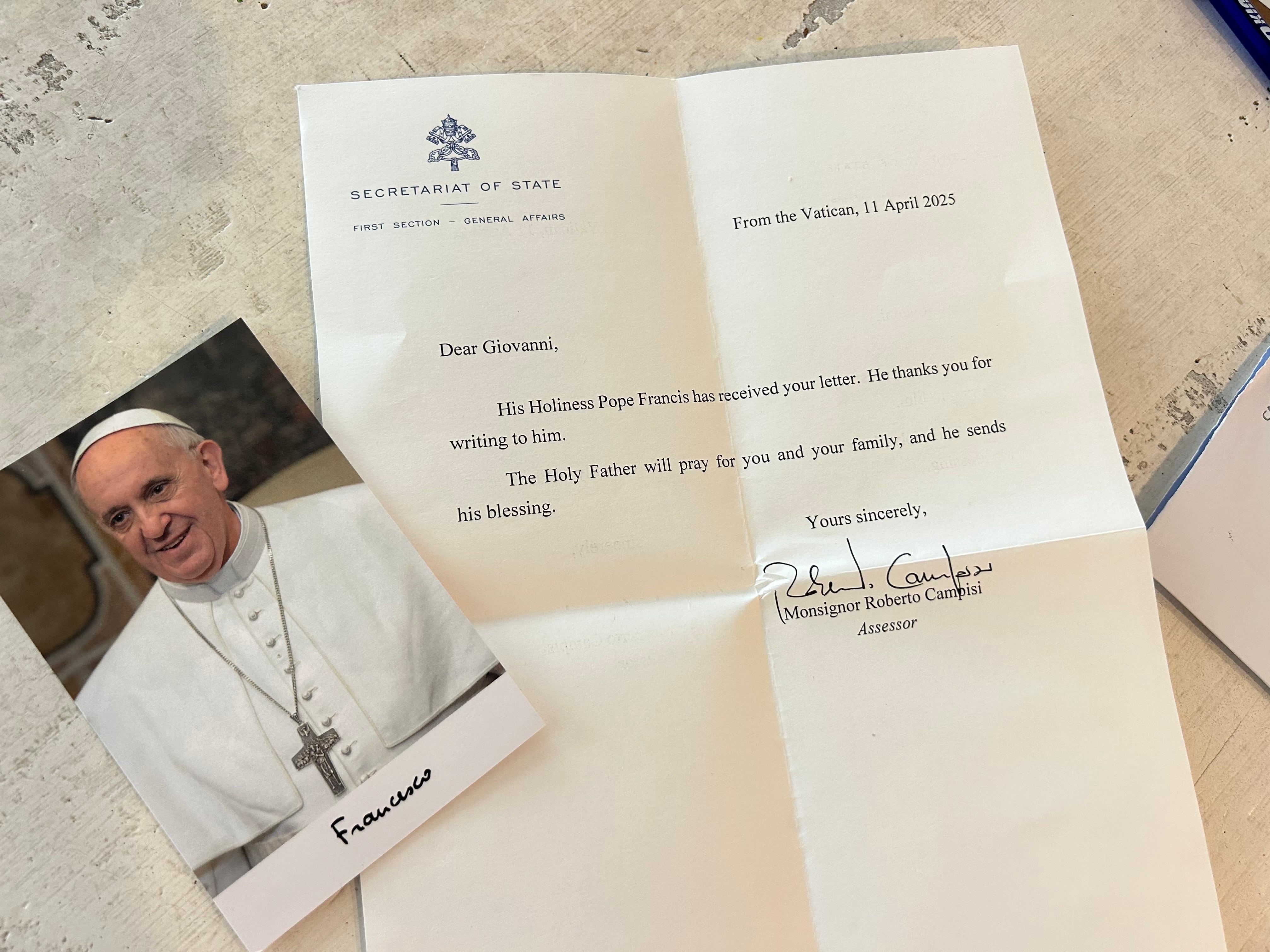 Giovanni Carmona Luna and his family returned from the hospital to find a letter from the...