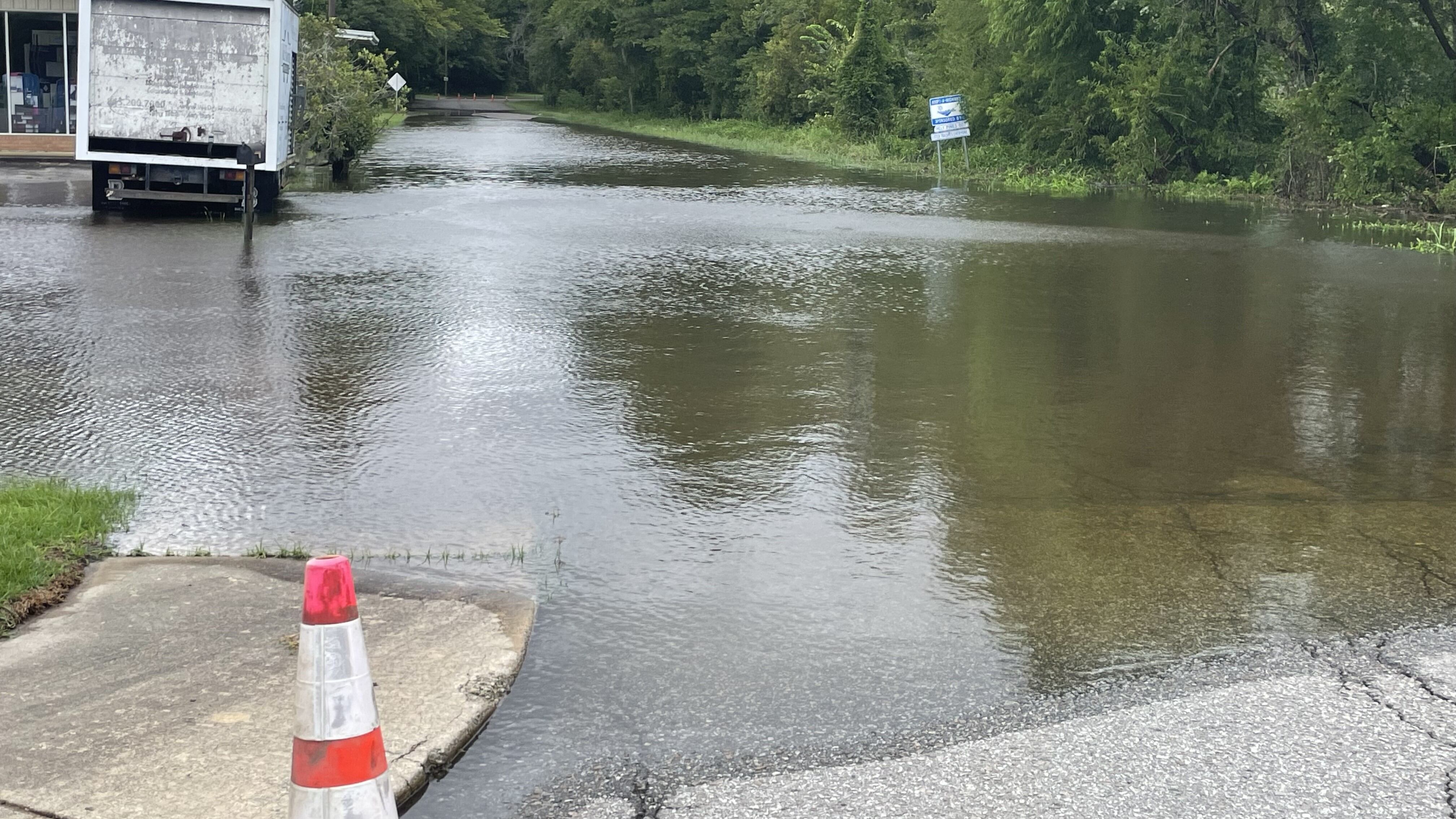 Citadel Road was flooded just off Allendale-Fairfax Highway.