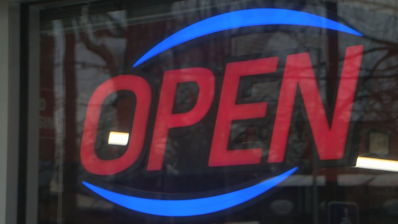 Open sign in Baker