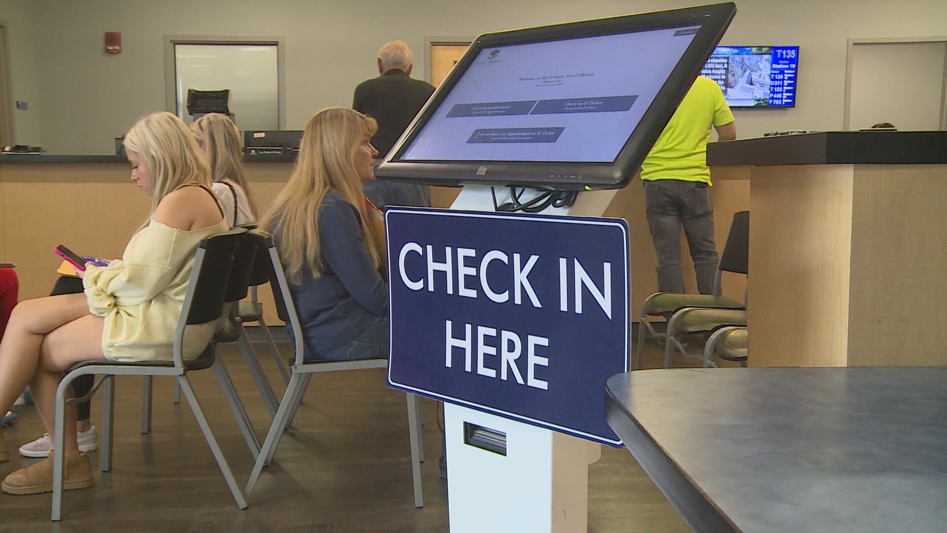 Check in computer for the bay County DMV