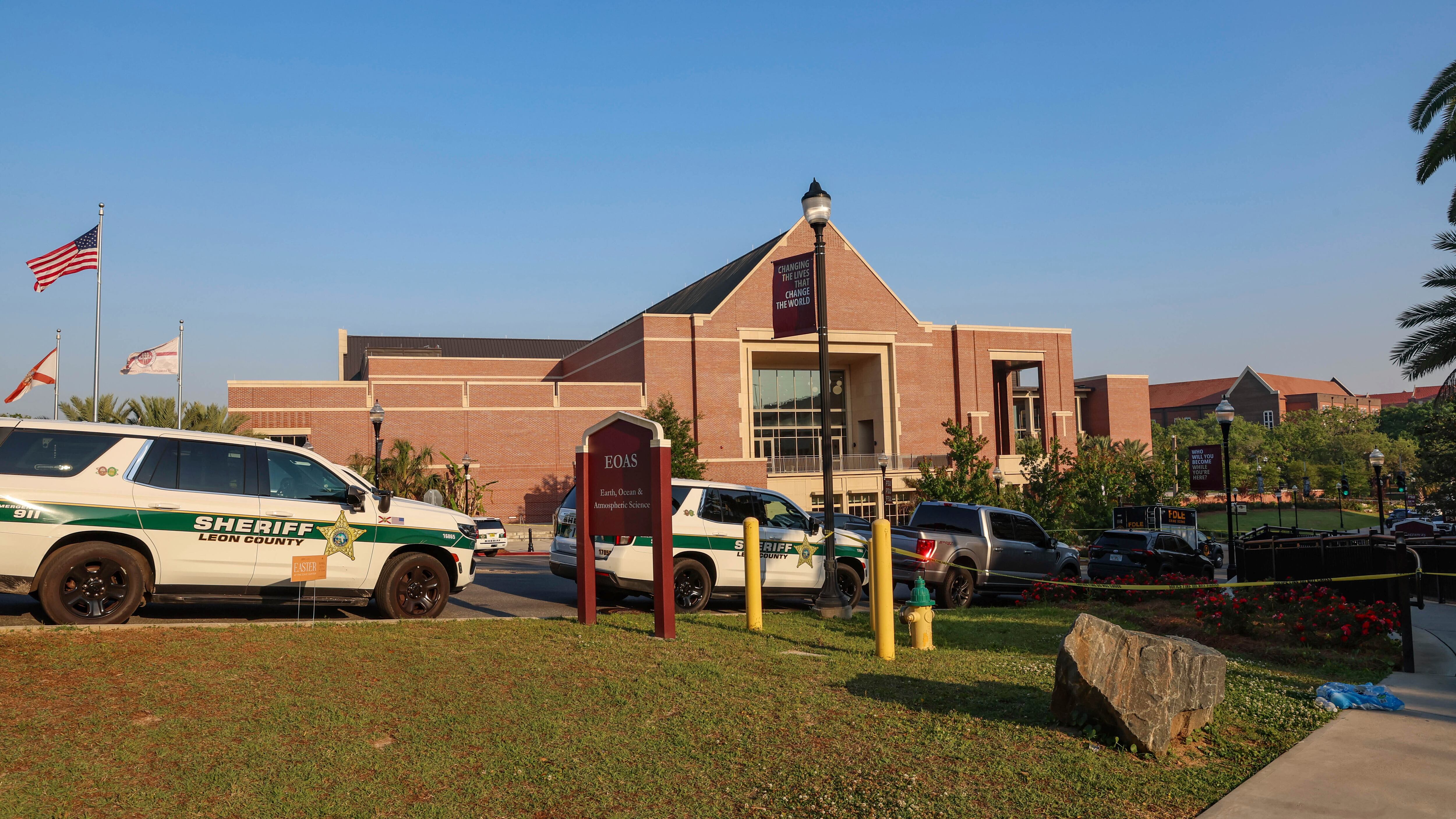 Florida State University Student Union building after campus is closed following a shooting,...