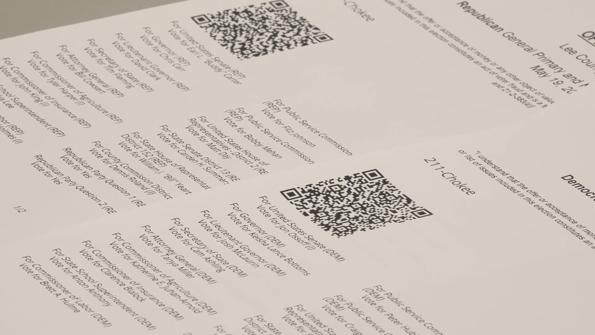 Georgia lawmakers move to delay QR code ballot deadline until 2028