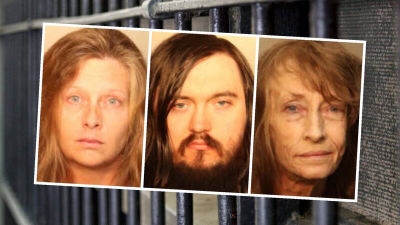 From left: Kelle Nicole Bedenbaugh, Brett Allen Burkett and Pam Fulmer Burkett