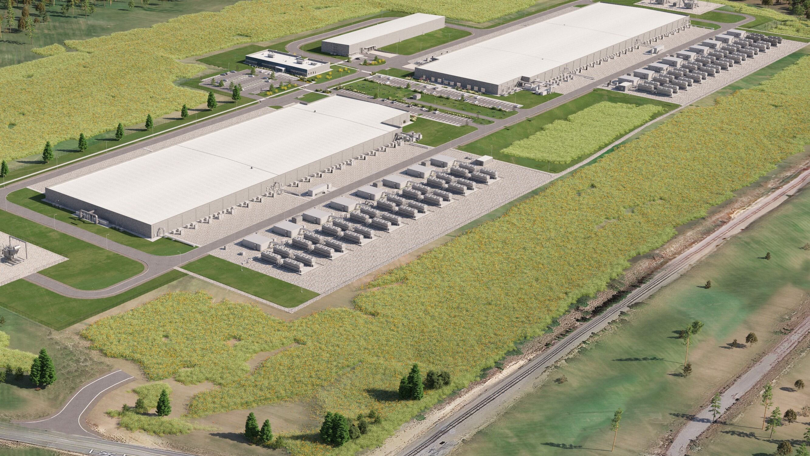 Architectural illustration of the Aiken County data center.