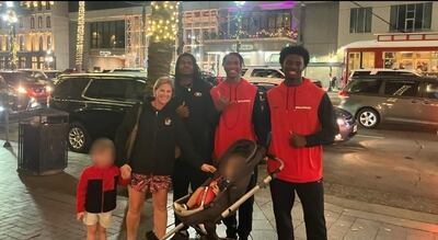 Harlem family with UGA football players