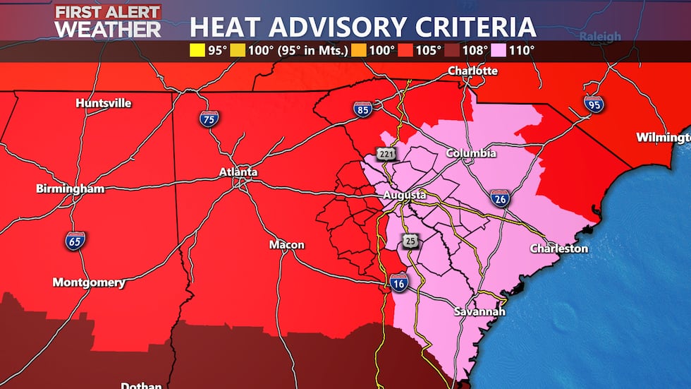 heat advisory criteria