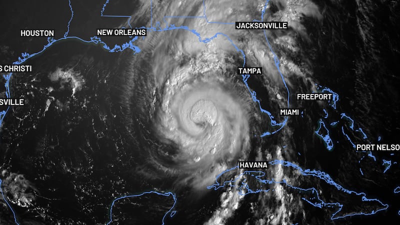 Satellite image of Hurricane Helene at 11am September 26.