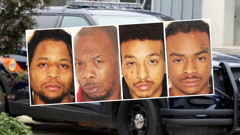 From left: Alvin Recardo Brown, Preston Reed, Tyree Tolliver and Bryce Tolliver