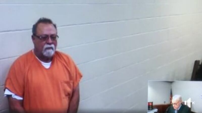 Gregory McMichael appears before a judge by video on May 8, 2020 in connection with the...