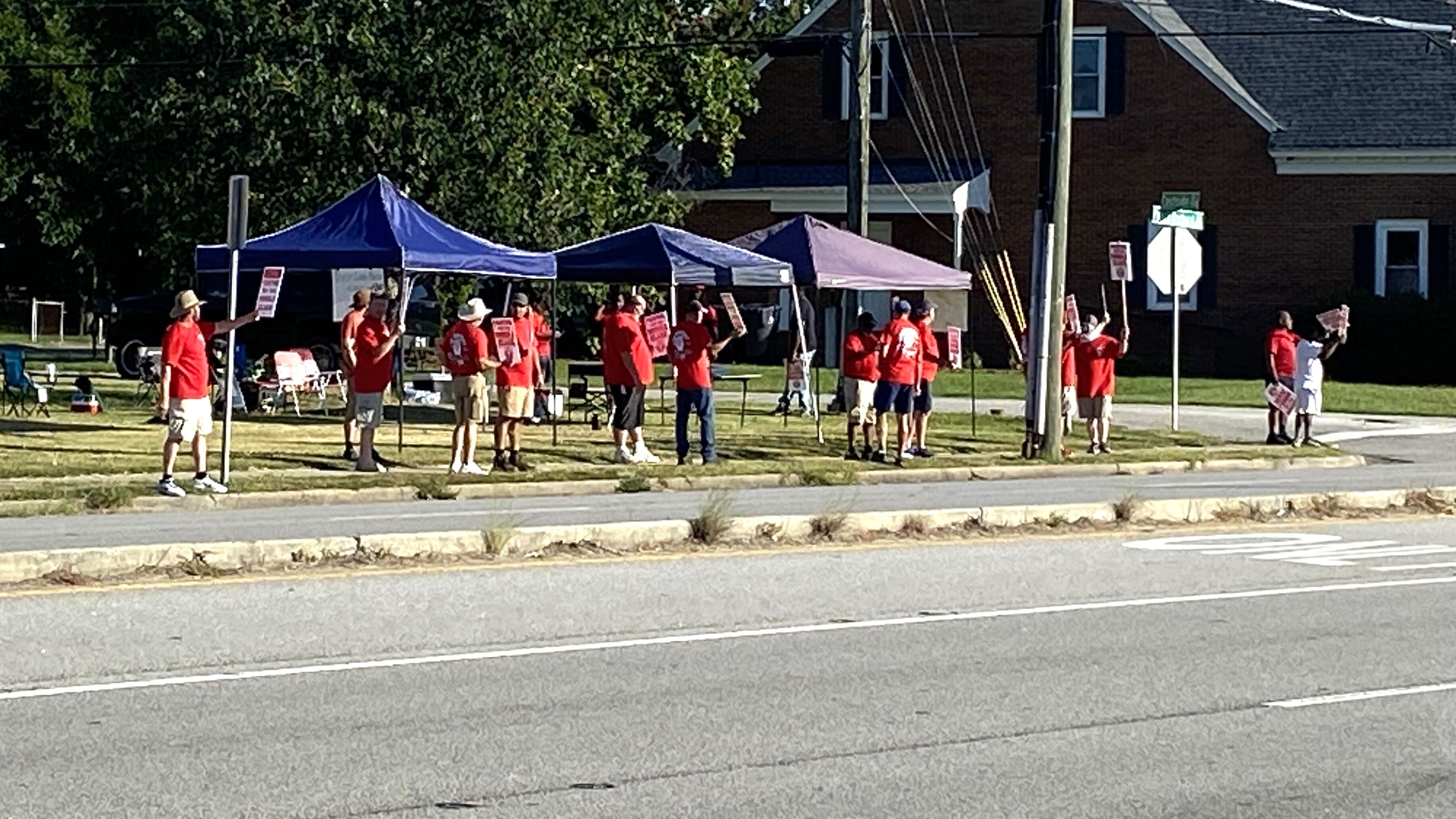 AT&T workers went on strike, picketing at busy locations in Augusta and Aiken on Aug. 19, 2024.