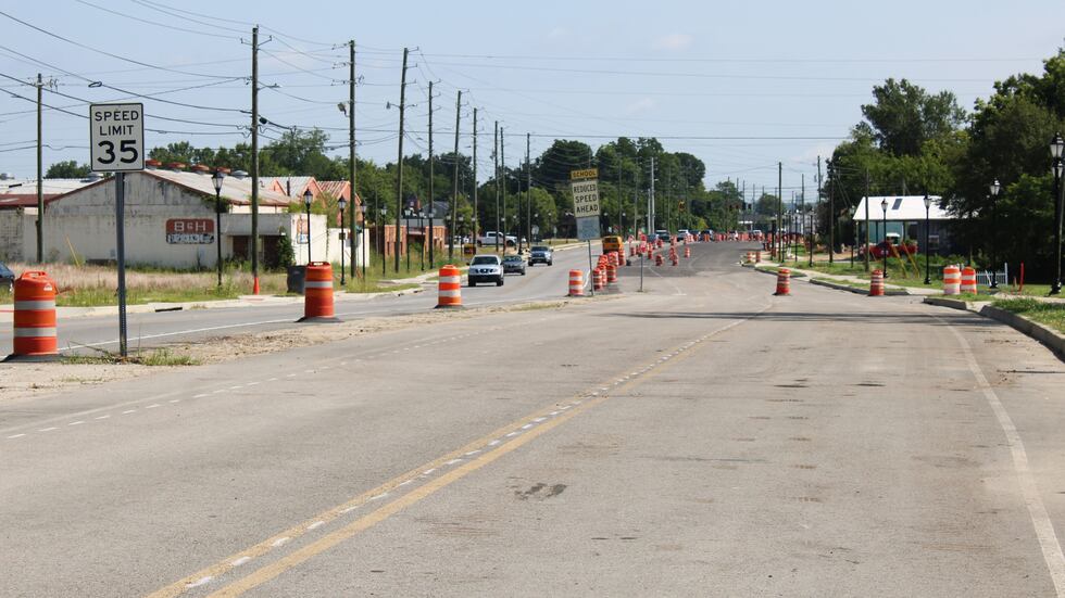 Crews are preparing to change the lane configuration of 15th Street in Augusta as part of a...
