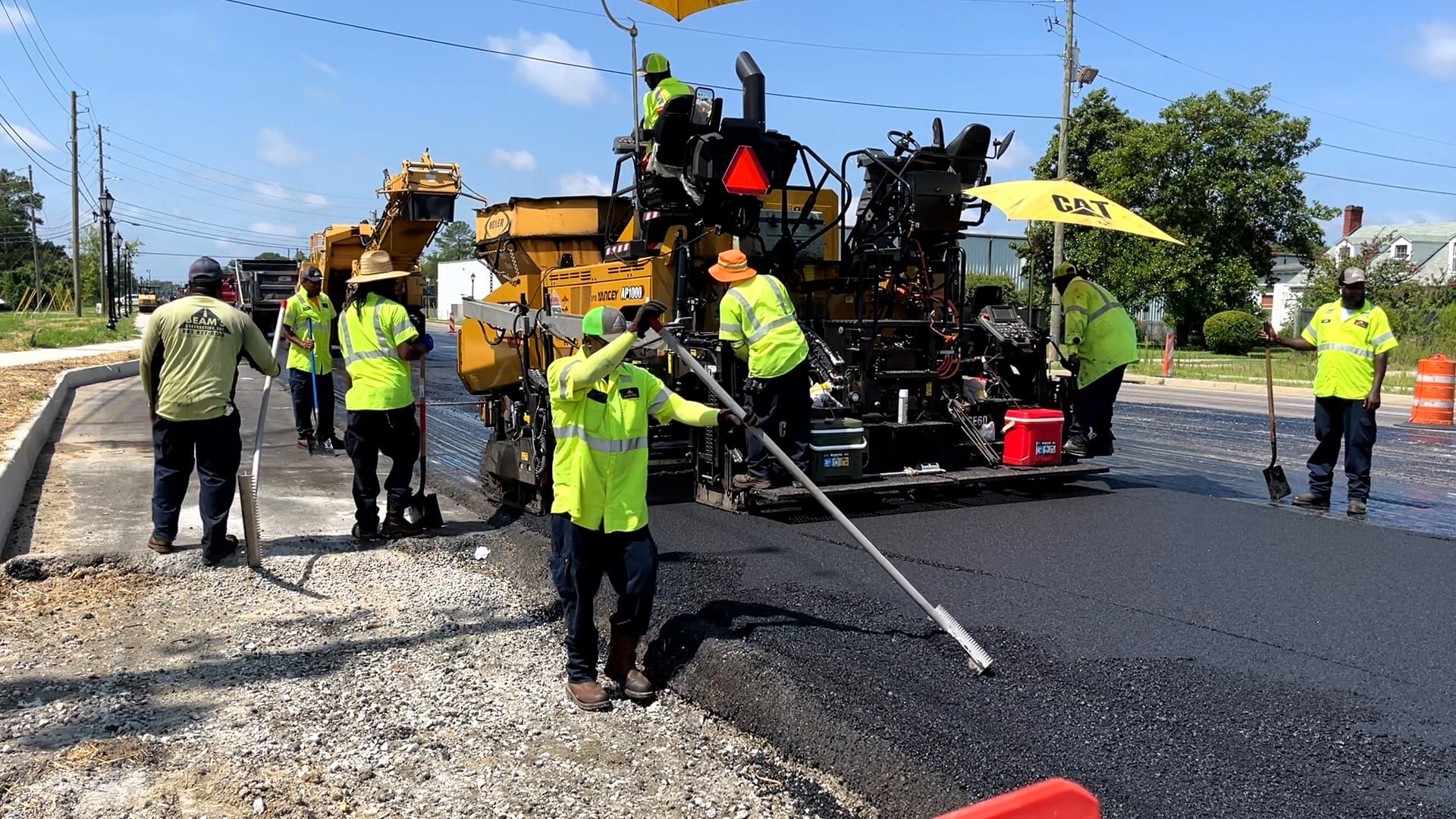 Crews are preparing to change the lane configuration of 15th Street in Augusta as part of a...