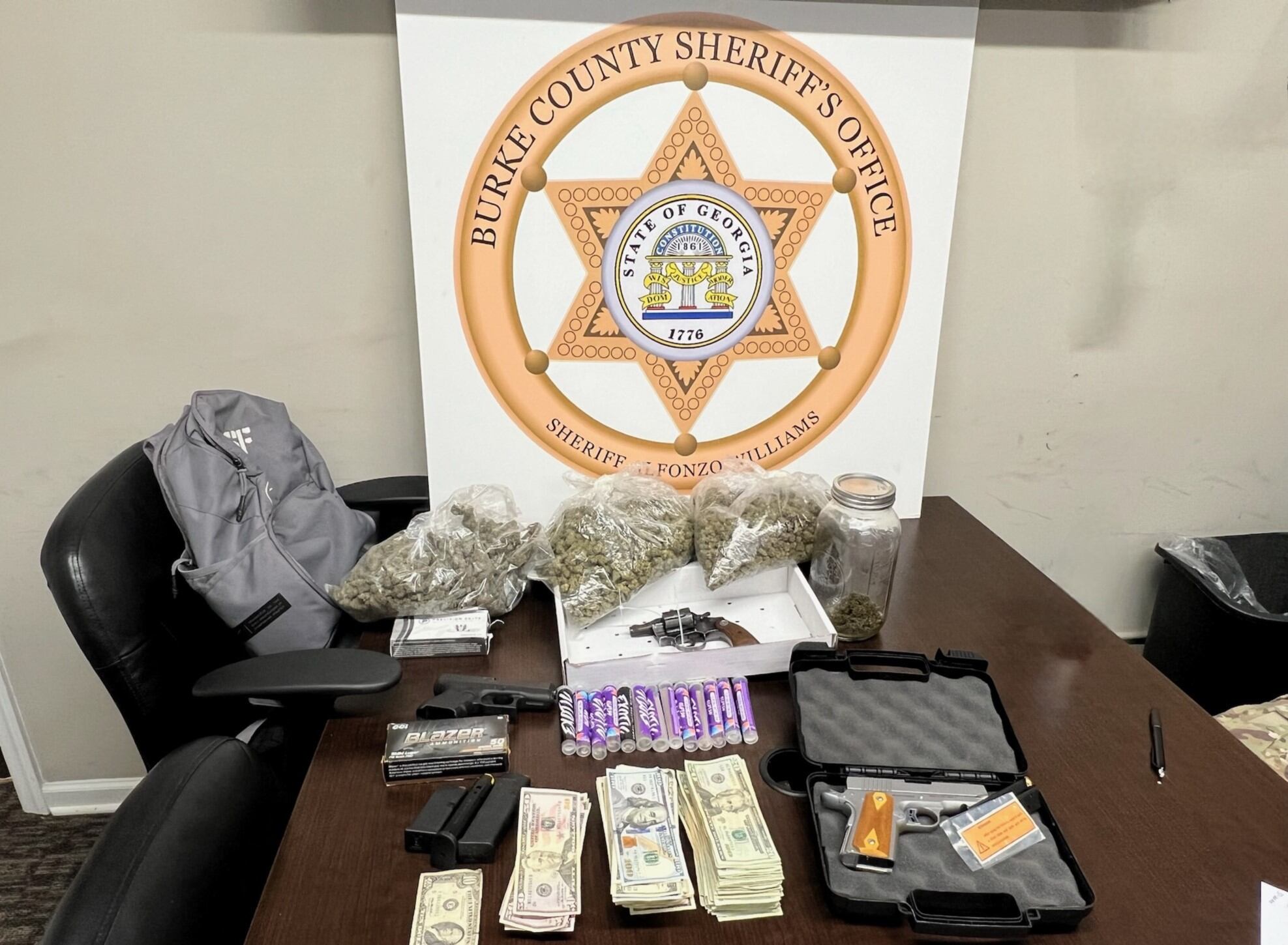 2 charged in Burke County drug, firearms bust