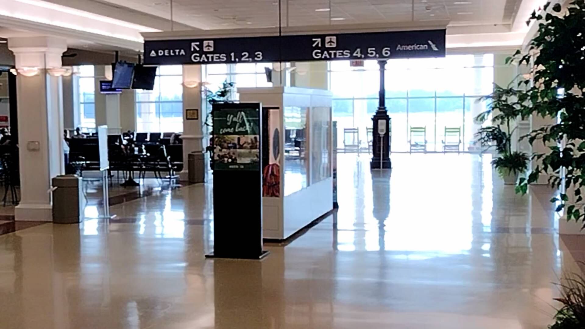 Boarding area at Augusta Regional Airport