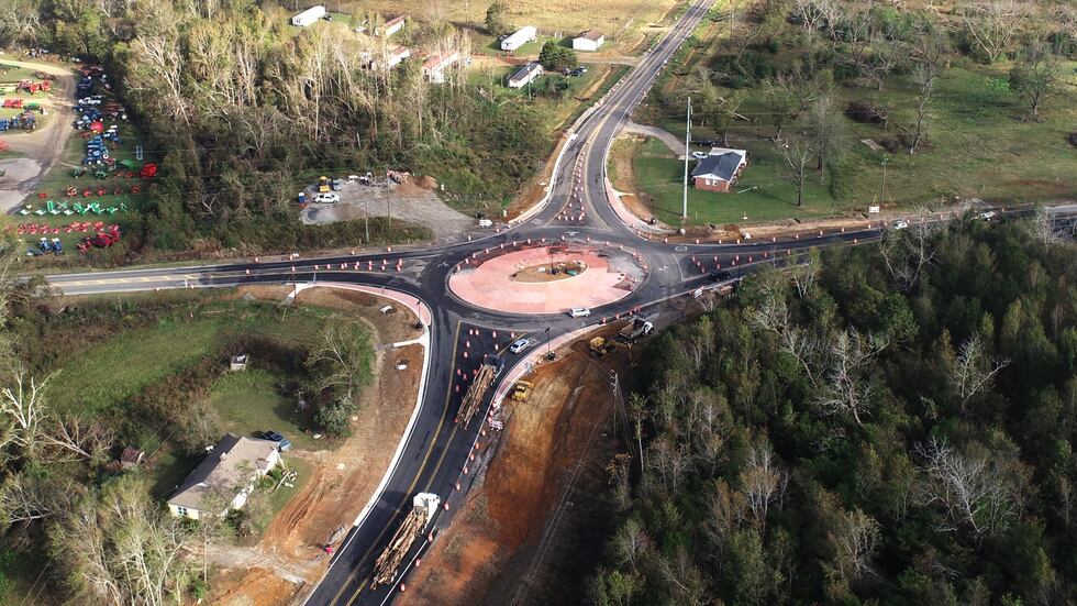 A new roundabout is a feature of a newly constructed Waynesboro truck route.