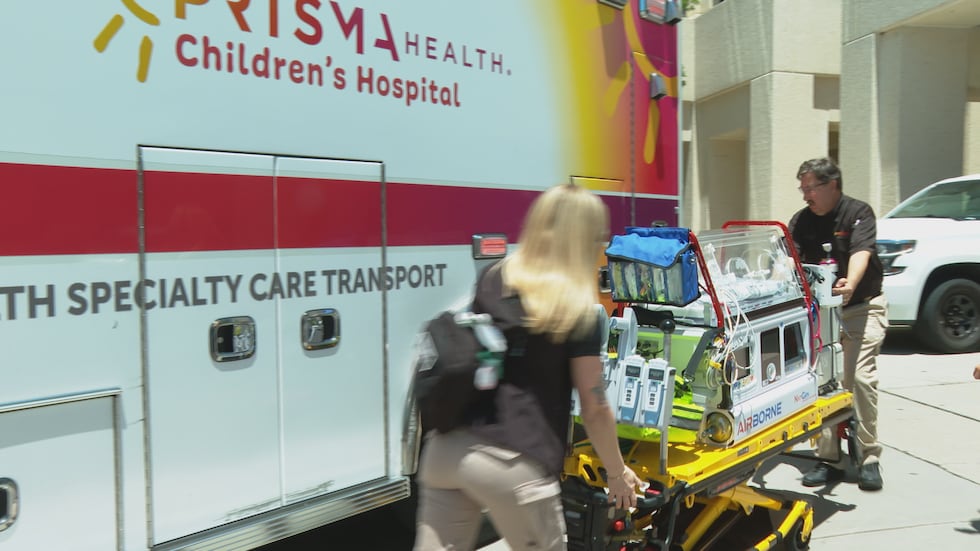 The Neonatal transport is manned by several people including EMTs.