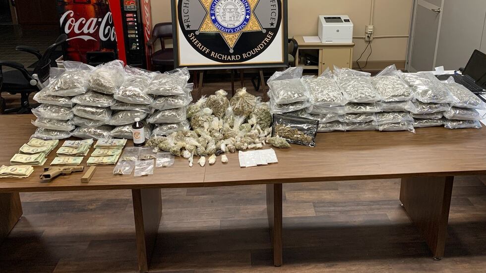 The Richmond County Sheriff's Office released this photo of materials apparently seized during...