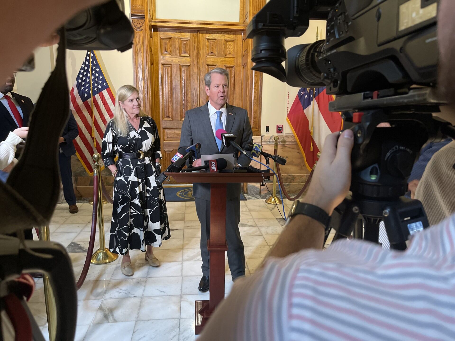 Georgia Gov. Brian Kemp speaks during Sine Die 2025
