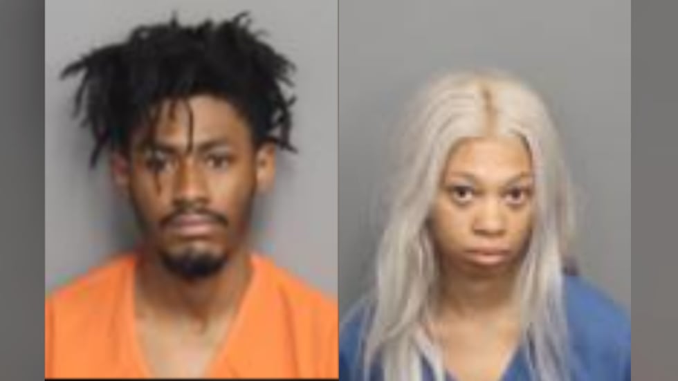 Booking photos of Malachi Pressley and Taylor Kinard.