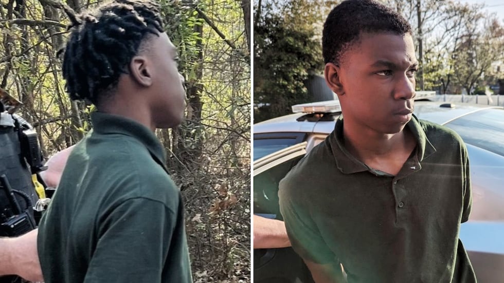 Corinthian Newton and Brandon Davis are taken into custody on March 21, 2024, after their escape.
