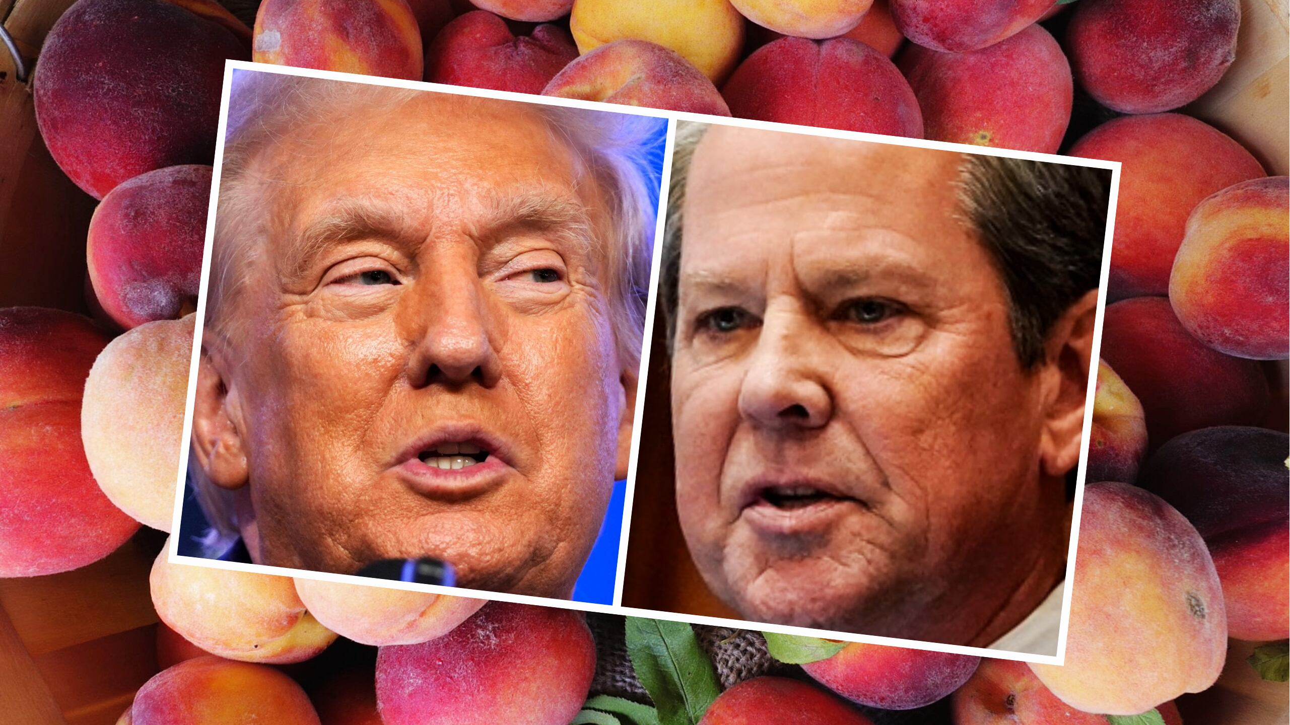 From left: Donald Trump and Brian Kemp