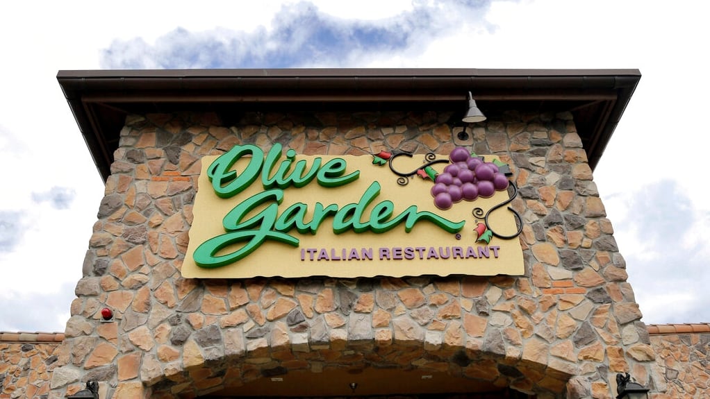 FILE - This Monday, June 27, 2016 file photo shows an Olive Garden restaurant in Methuen, Mass.