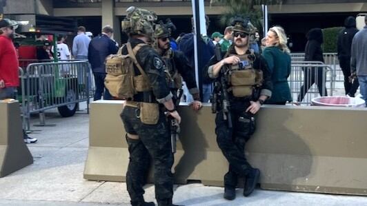 Security was tight Thursday at the Superdome.