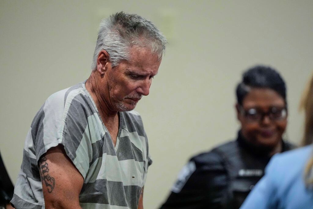 Colin Gray, 54, the father of Apalachee High School shooter Colt Gray, 14, enters the Barrow...