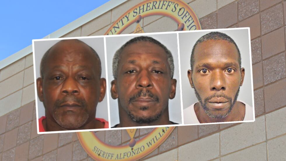 (Left to right) Carl Grady Rouse, Willie Warren Johnson, and Albert Killebrew III.