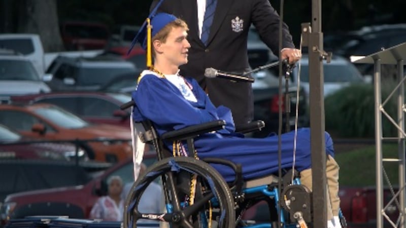 Carson Kimball at graduation