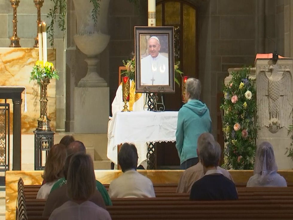 Worshippers gathered for Mass at the Catholic Cathedral of Christ the King in Atlanta as a...