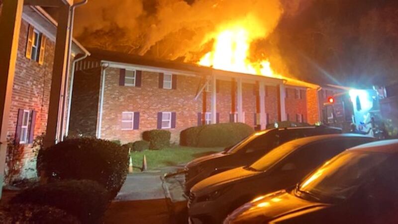 A fire late Dec. 8, 2021, displaced 15 people at the Azalea Park Apartments in Augusta.