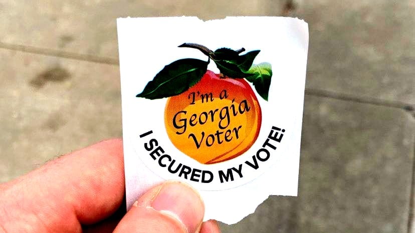 Georgia voting sticker