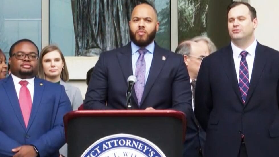 District Attorney Jared Williams held a news conference to address the work of his Major...