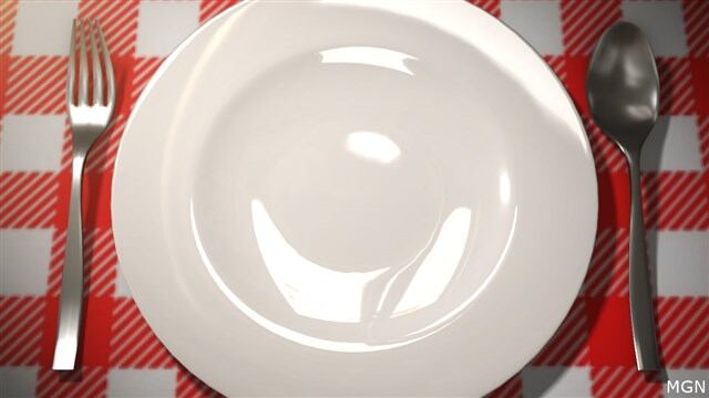 Photo showing an empty plate on a table