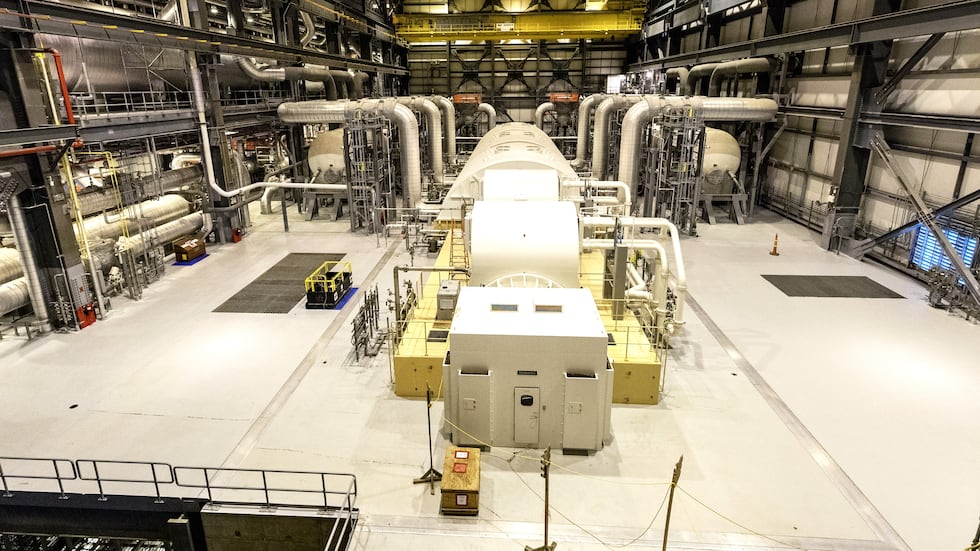 Plant Vogtle Unit 3 turbine building, February 2023.