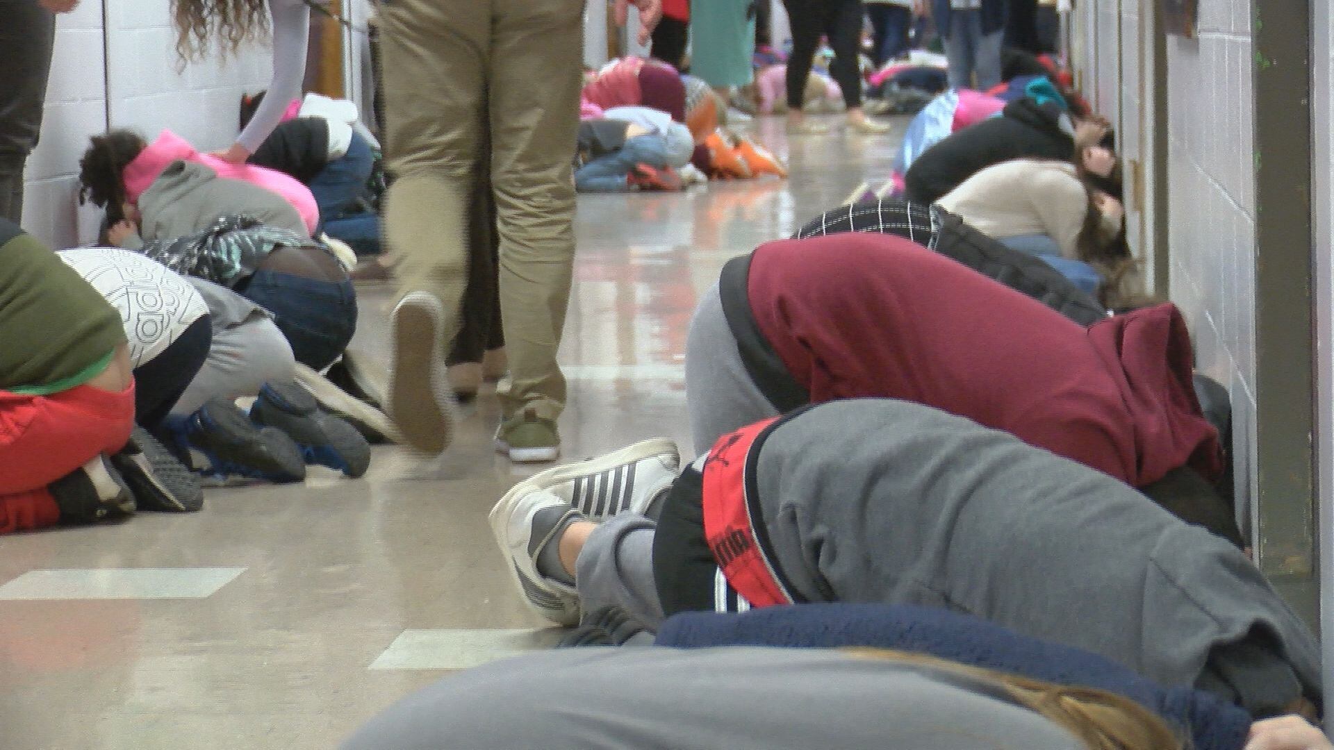 Across Kentucky, students, like these at Kenwood Elementary School in Louisville, practice...