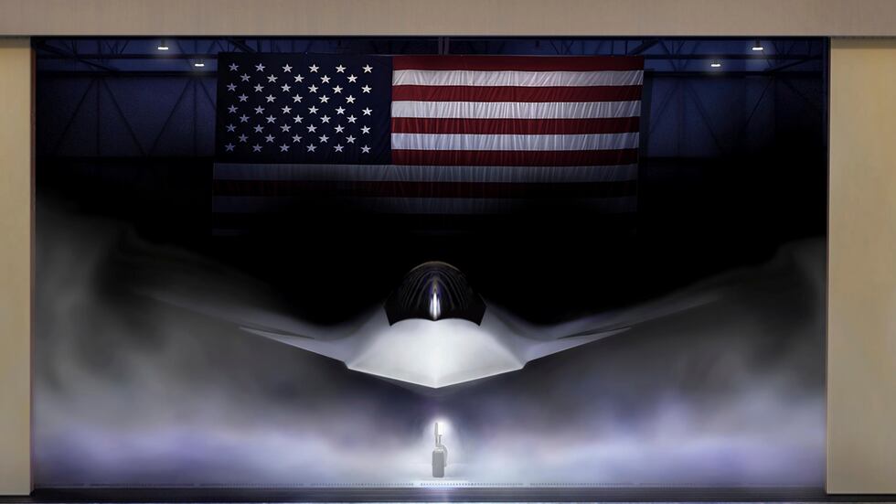 This graphical rendering provided by the U.S. Air Force shows the Next Generation Air...