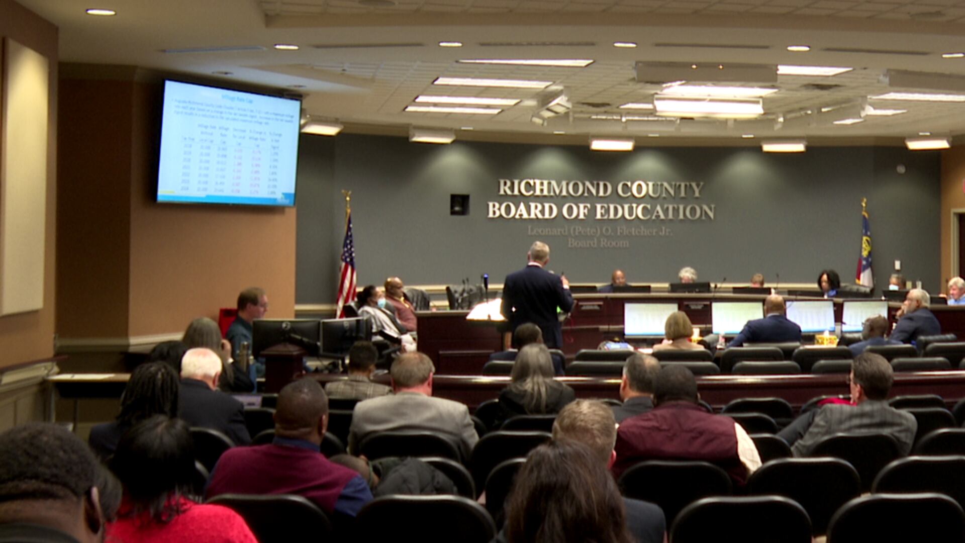 Richmond County Board of Education discusses the homestead tax exemption.