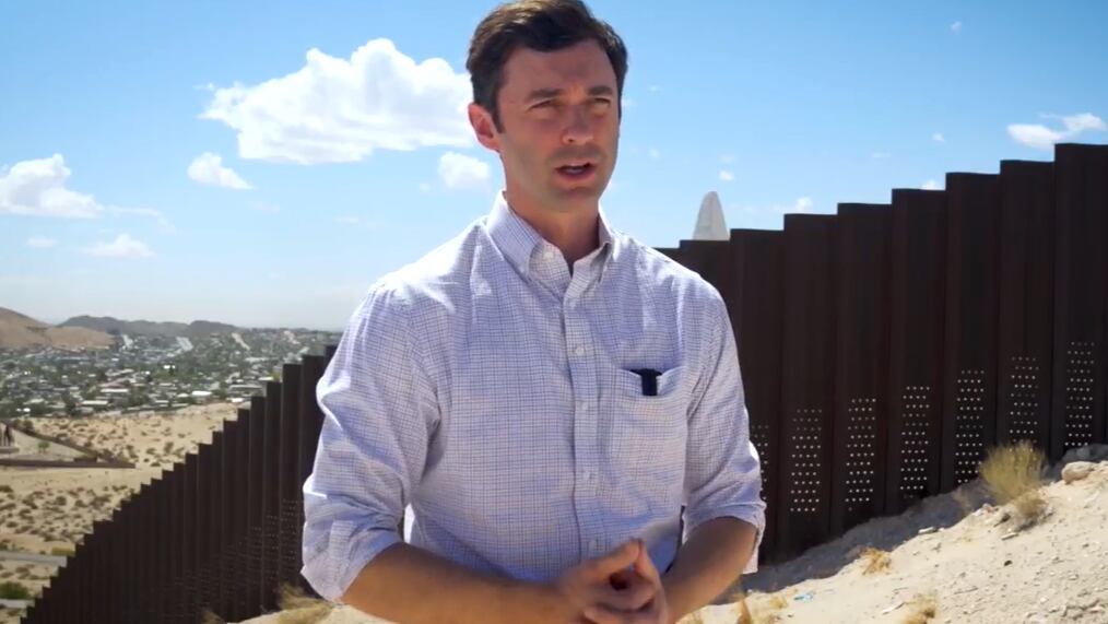 U.S. Sen. Jon Ossoff at the Mexican border in El Paso, Texas.