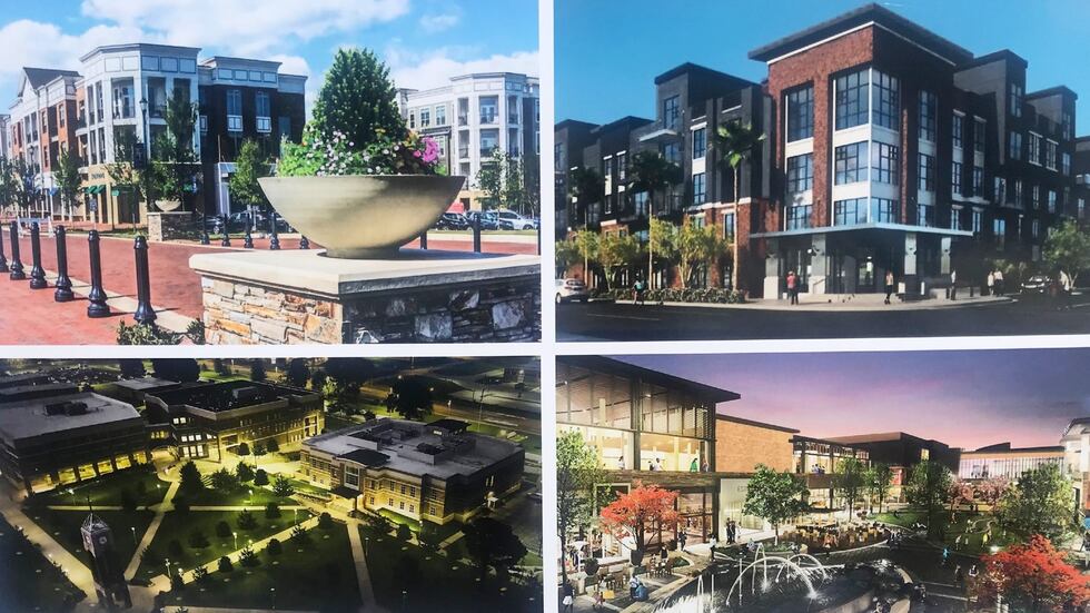 Plans for "Cardinal Town Square" at the site of the old Regency Mall.