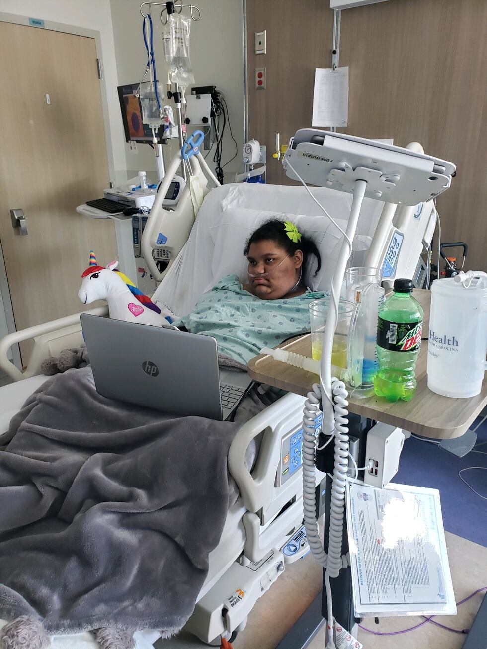A 12-year-old from Walterboro, who has been hospitalized for weeks at MUSC’s children’s...