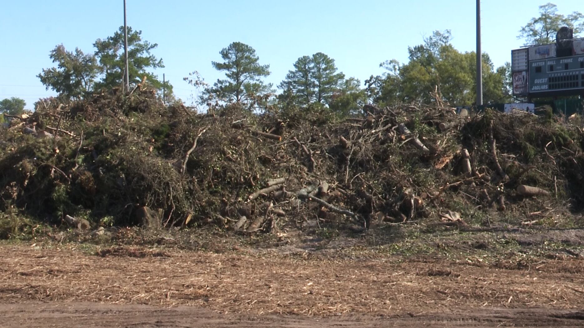 Augusta debris pile