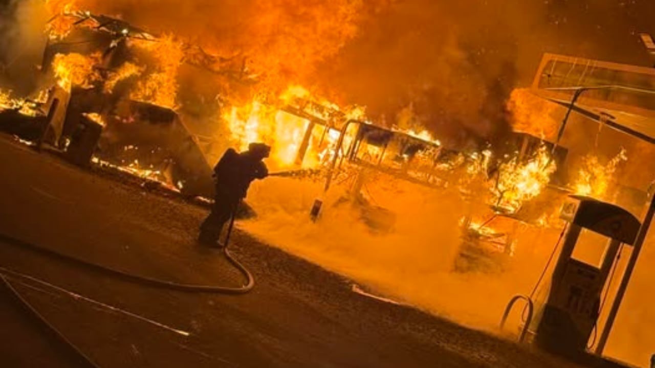 Gas station fire in Taliaferro County